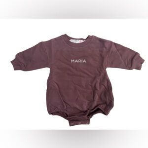 NWT CadenLane Maria Name Customized Embroidered  sweatshirt bubble Orchid 6-12 m